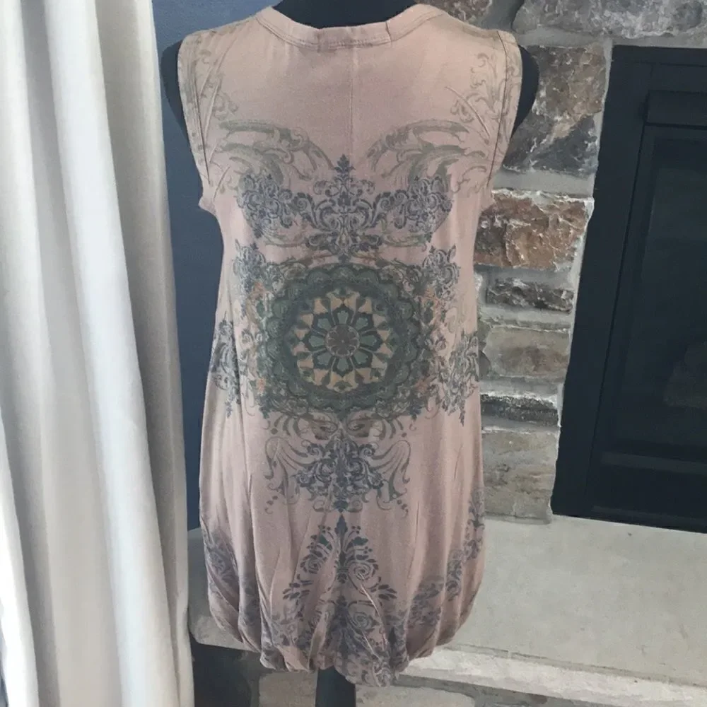 Daniel Benjamin, Woman's Tank Dress/Tunic, Small. Made in thr USA. Multi-color. - Picture 5 of 8